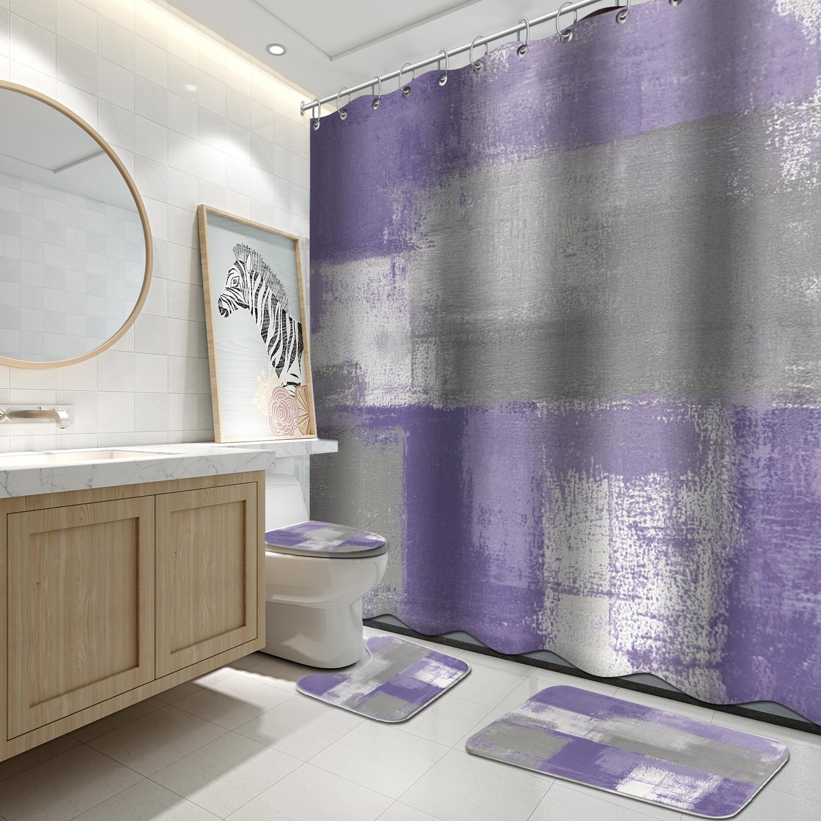 Purple Grey Bathroom Ideas