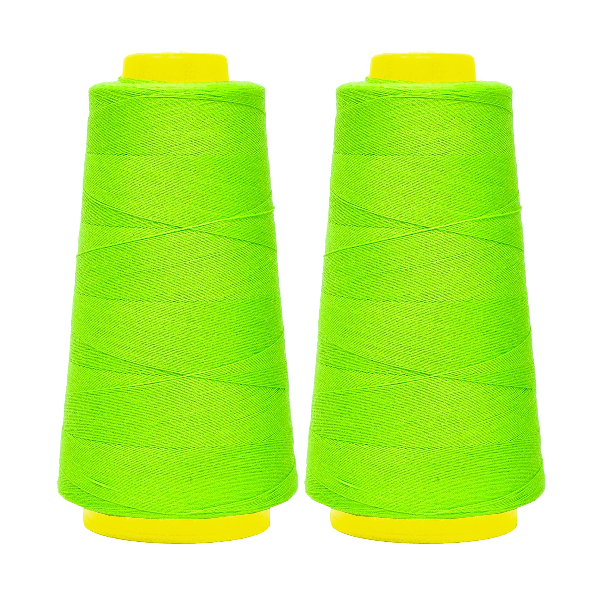 Mandala Crafts Lime Green Mercerized Cotton Thread Cone for Sewing Quilting