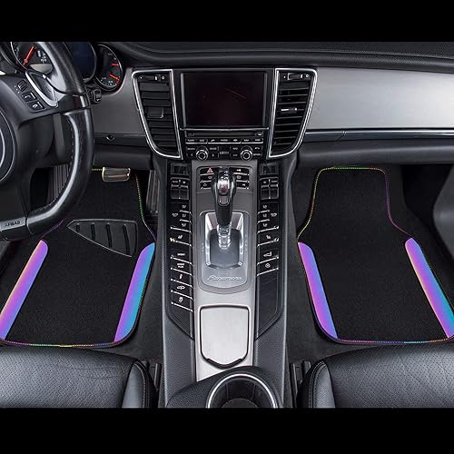 Miniatura 3 de CAR PASS Alfombra universal reflectante de piel sintética iridiscente camaleón e impermeable, apta para el 95% de SUV, sedanes, camionetas, camiones