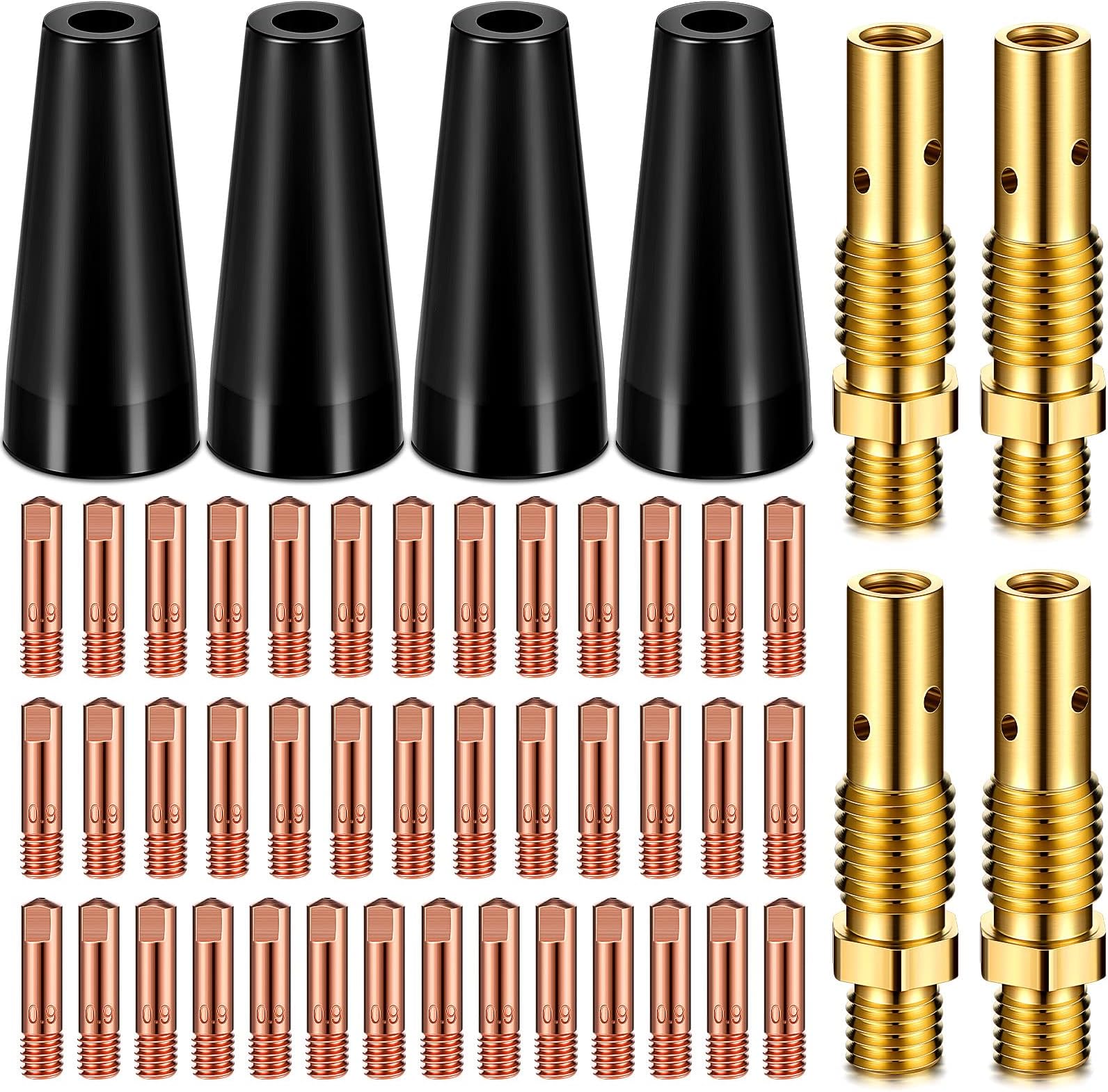 21 Pcs MIG Welder Nozzle Tip Set - Flux Core Welding Contact Tips, 0.30 & 0.35 Sizes For 125 Amp Welders - View #5