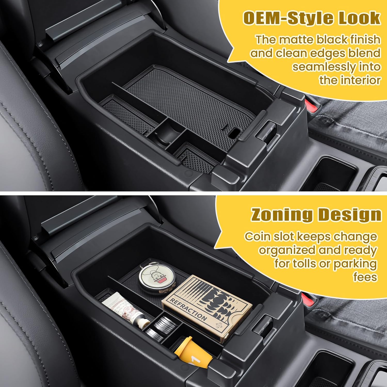 Center Console Organizer Tray Compatible with 2026 Subaru Outback Accessories - Armrest Storage Box Console Divider Insert for 2026 Outback Premium Limited Touring XT Wilderness, ABS