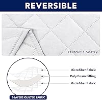 Vista 28 de PureFit Fundas de sofá reversibles resistentes al agua para sofá reclinable de 3 asientos, funda antideslizante para sofá de 3 cojines, protector