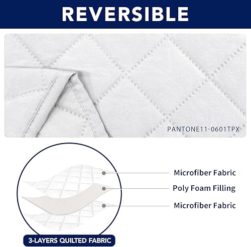 Miniatura 5 de PureFit Fundas de sofá reversibles resistentes al agua para sofá reclinable de 2 asientos, funda de sofá reclinable con división antideslizante para