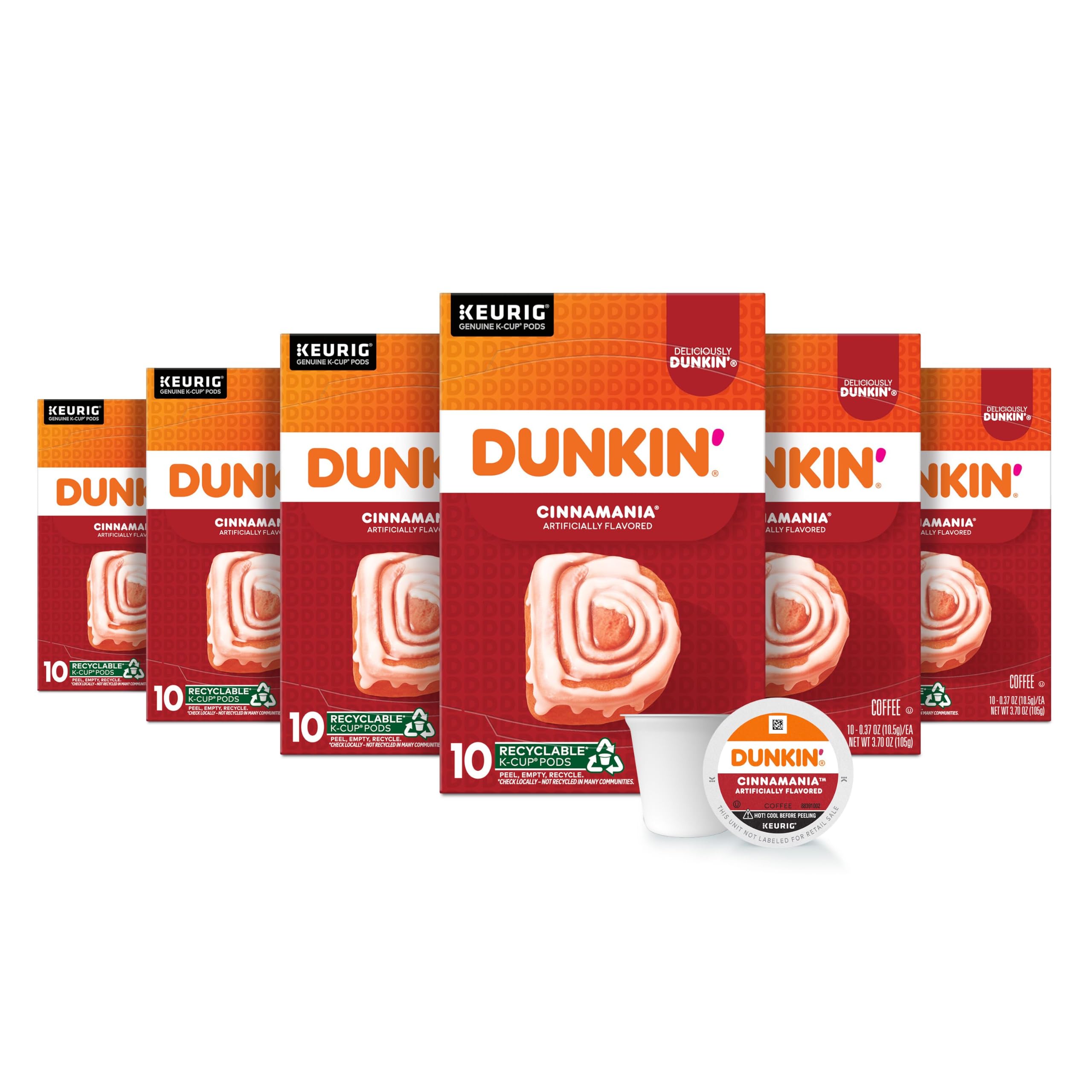 Amazon.com: Dunkin' Cinnamania Artificially Flavored Coffee, 60