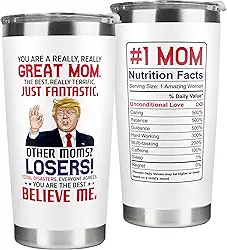 UMACVN Presentes para mãe da filha e filho - presentes de dia das mães para mãe esposa - aniversário, ideias de presente de Natal para mães - presente para mamãe, mães, mães de crianças - copo branco