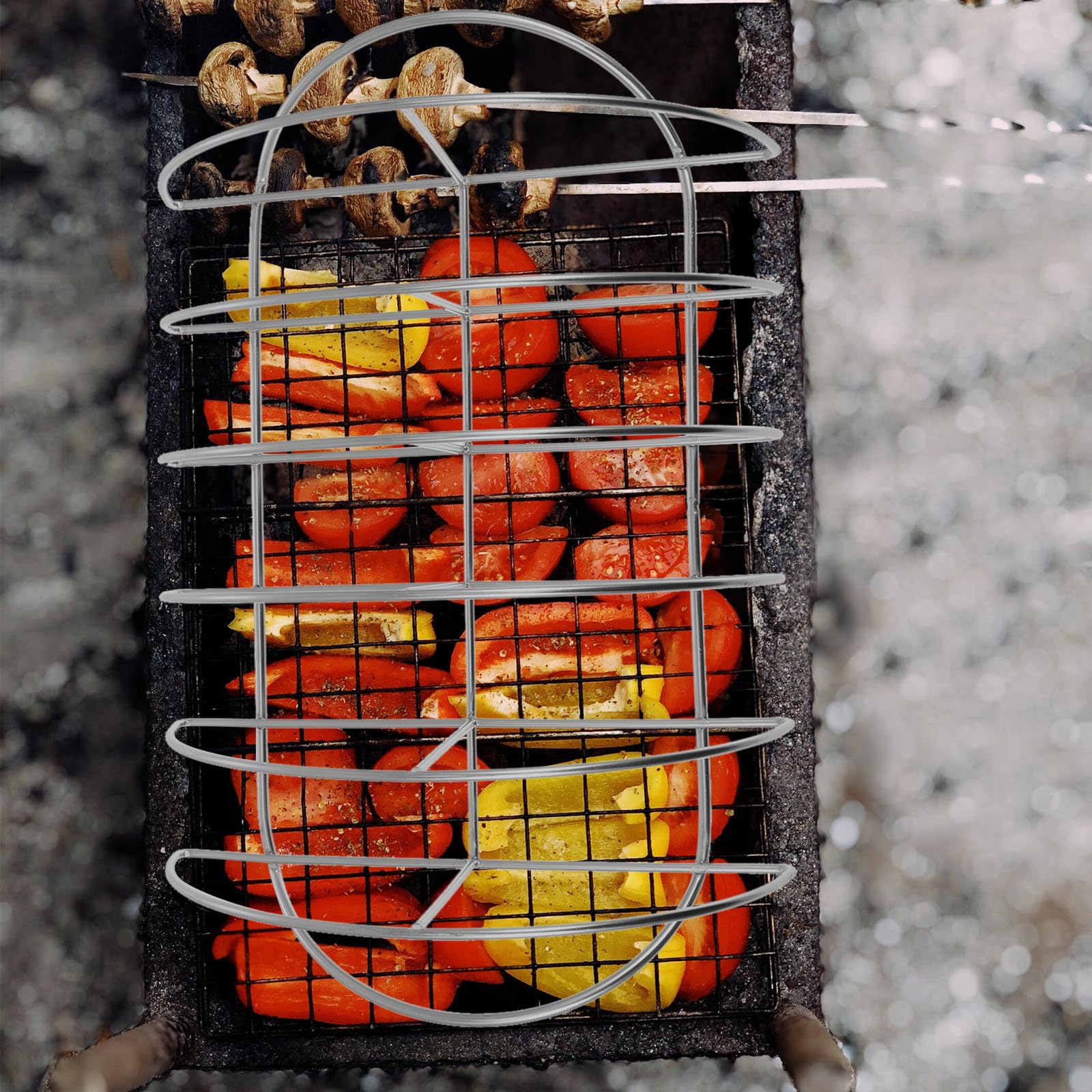 Abaodam Supporto per Bistecca in Acciaio Inossidabile Portatile e Leggero per Barbecue a Casa e Picnic, Resistente e Pratico per Grigliate All'aperto