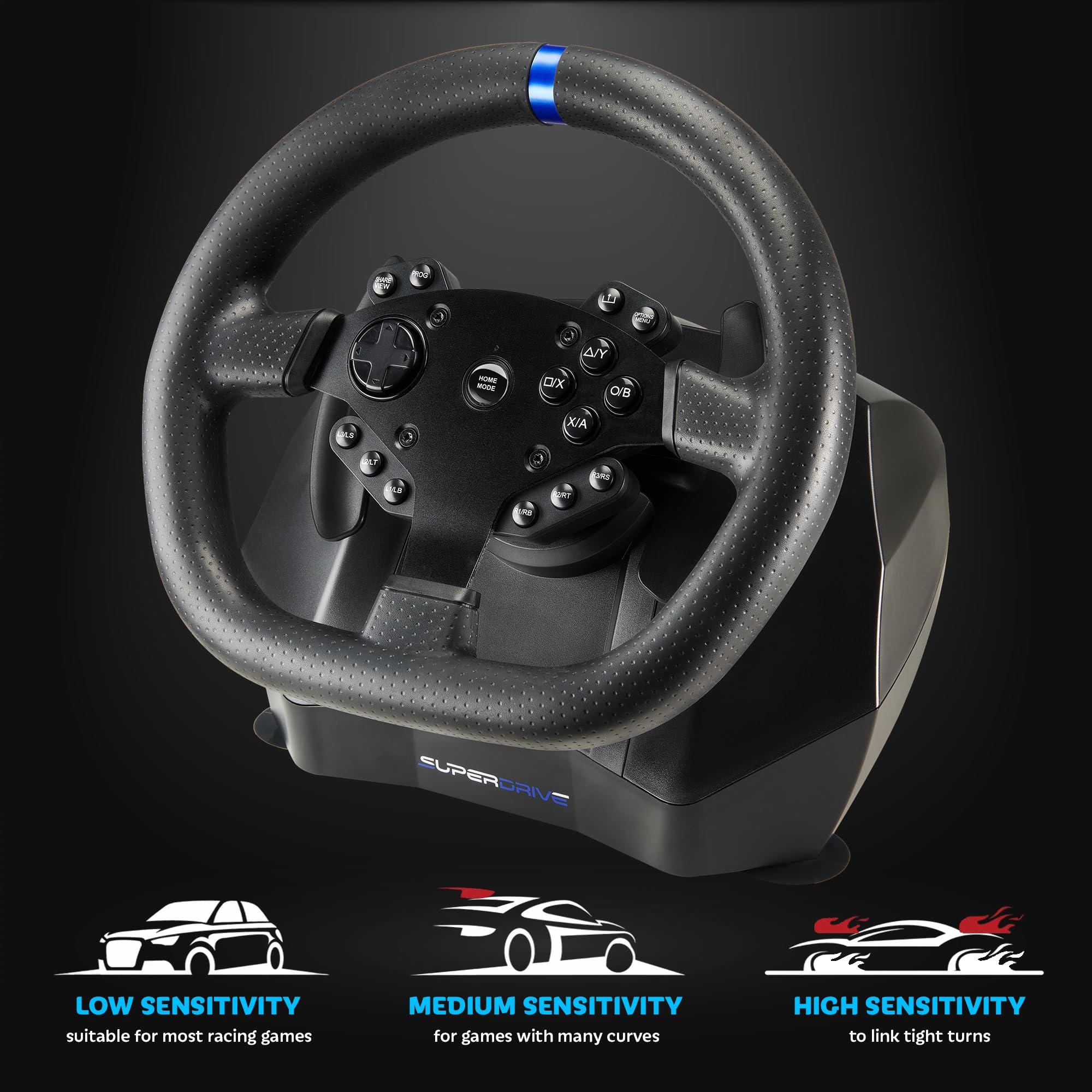Volante da corsa SV950 con pedale e palette per Xbox Serie X/S, PS4, Xbox One, PC