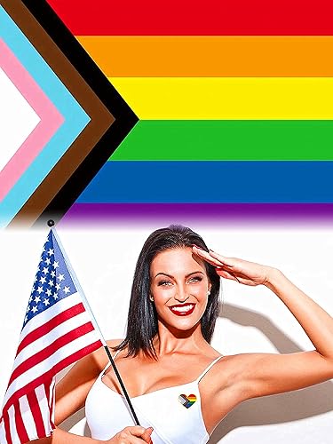 Miniatura 4 de HAFILO 2550100 corazones de metal inclusivo progreso orgullo pin arco iris bandera gay LGBTQ Pines de solapa progresivo para ropa, mochila sombrero