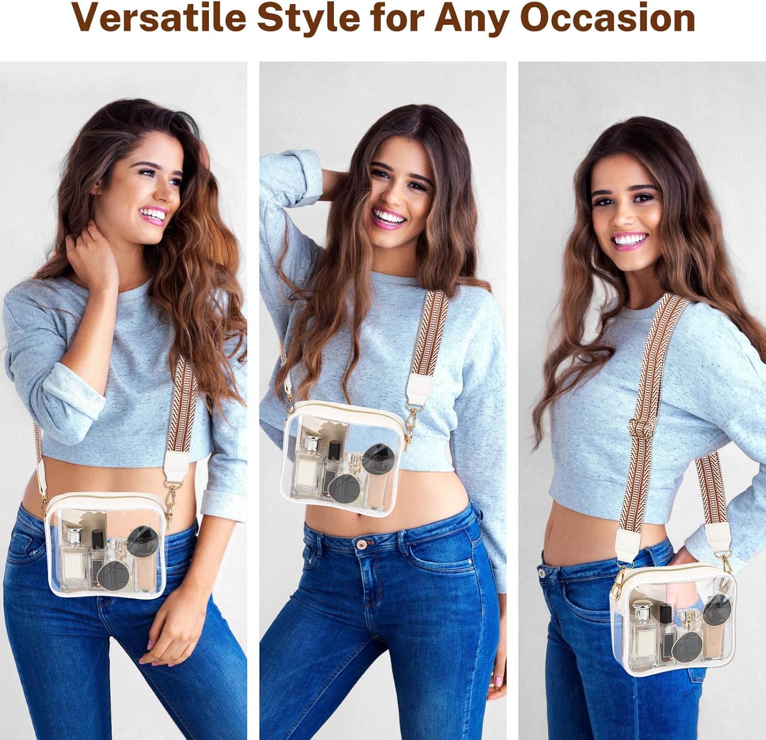 Aveniee Clear Bag Stadium Approved, Clear Purses for Women, Cross body Bag for Concerts with Adjustable Strap - Image 4