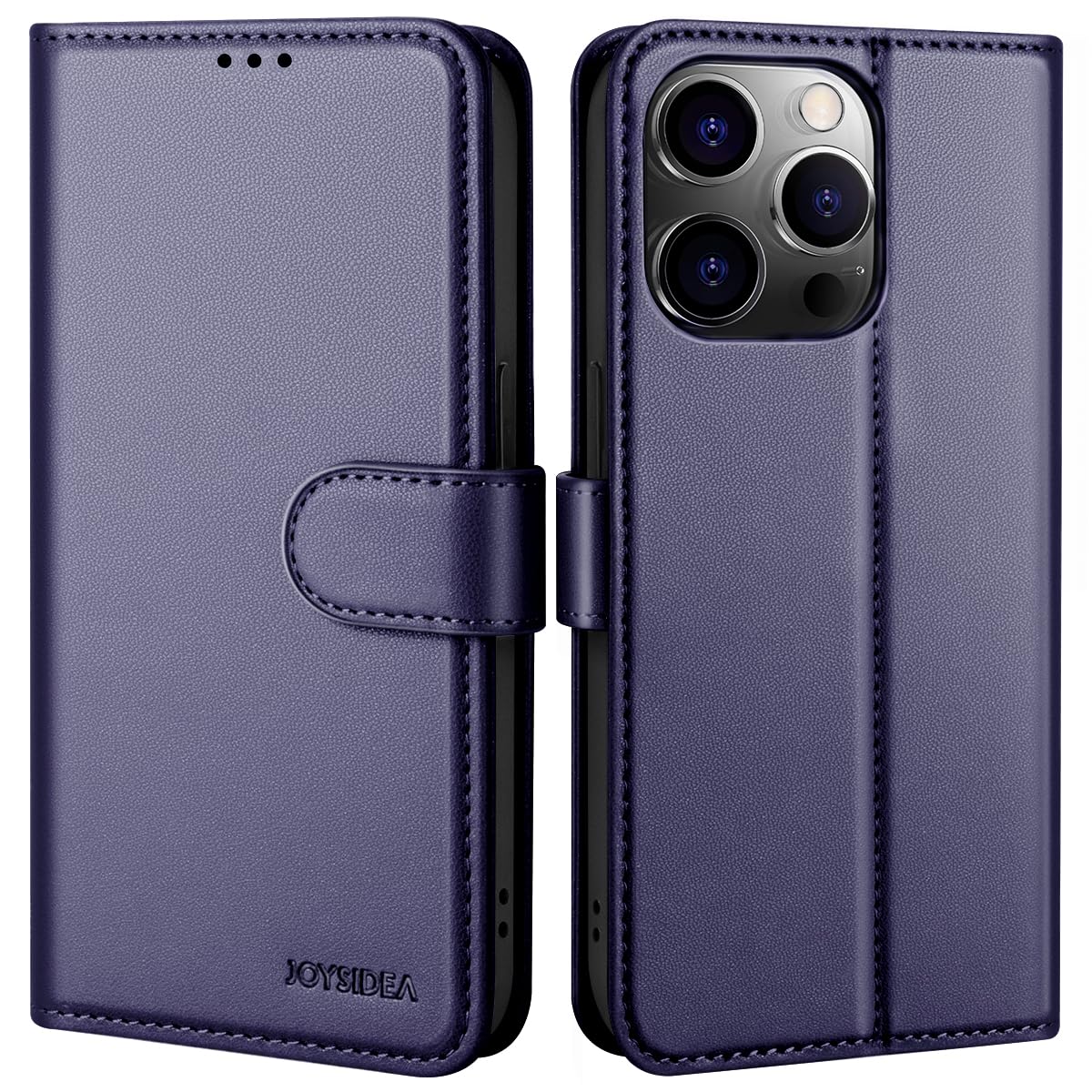 JOYSIDEA Case for iPhone 15 Pro Wallet Case 6.1", RFID Blocking PU Leather Wallet Flip Magnetic Cover with 3 Card Slots, Kickstand Shockproof Case Compatible with iPhone 15 Pro 5G 6.1'' 2023, Blue