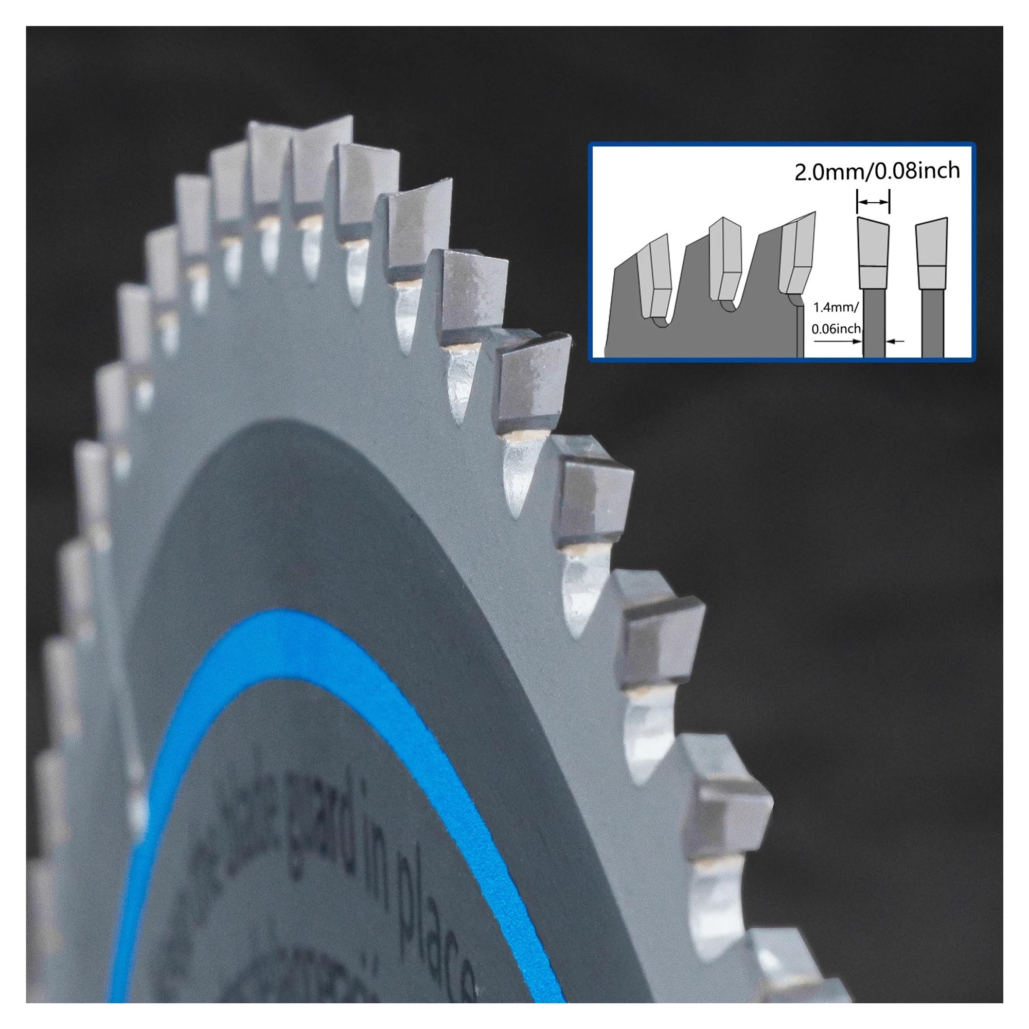 Lama for circolare TCT da 6 pollici 150 mm 60 denti con punta in metallo duro for albero 20 Taglio rapido in plastica di legno(2pcs)