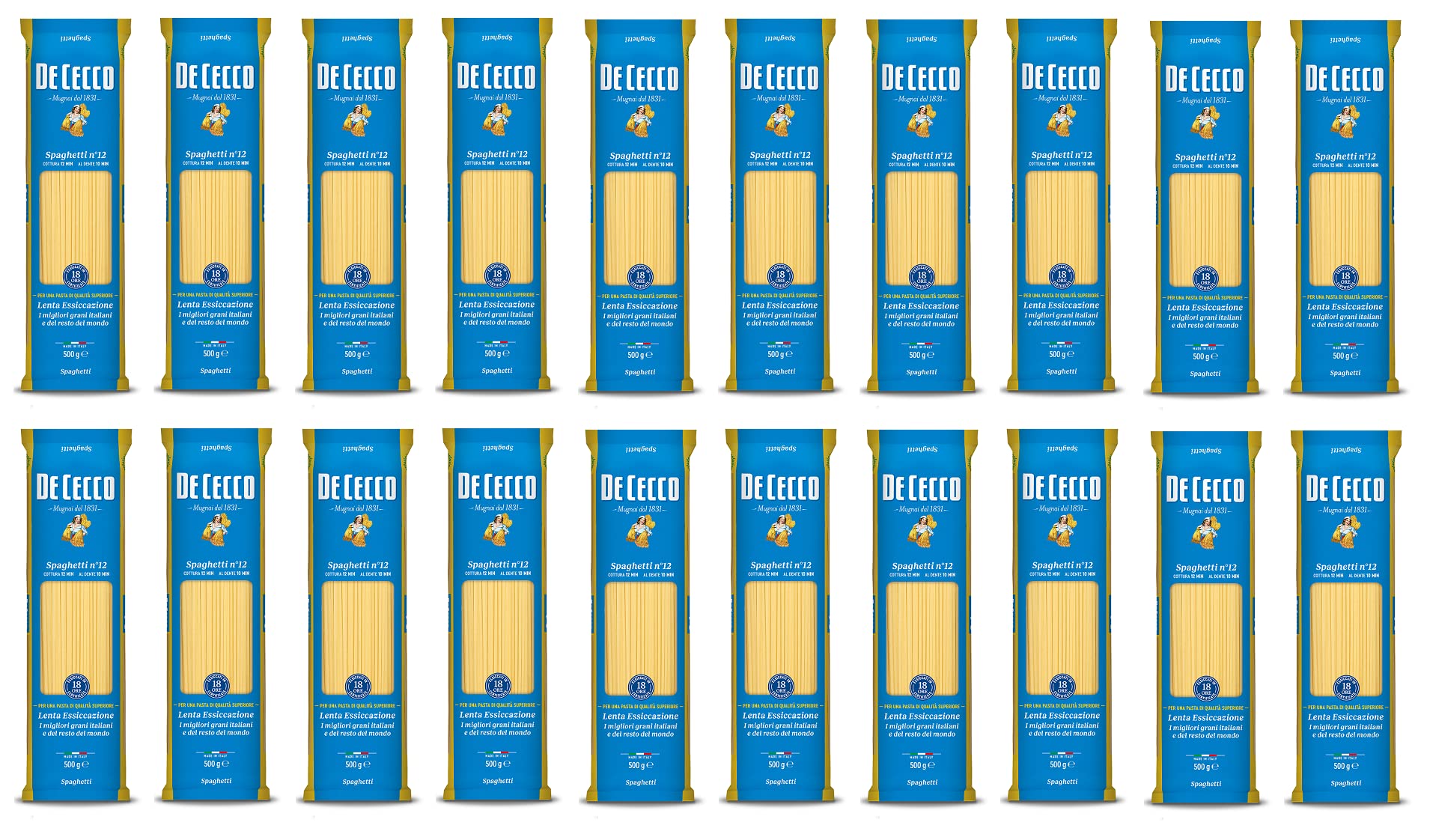 Pasta de Cecco - Juego de 20 espaguetis italianos (20 pastas, 500 g)