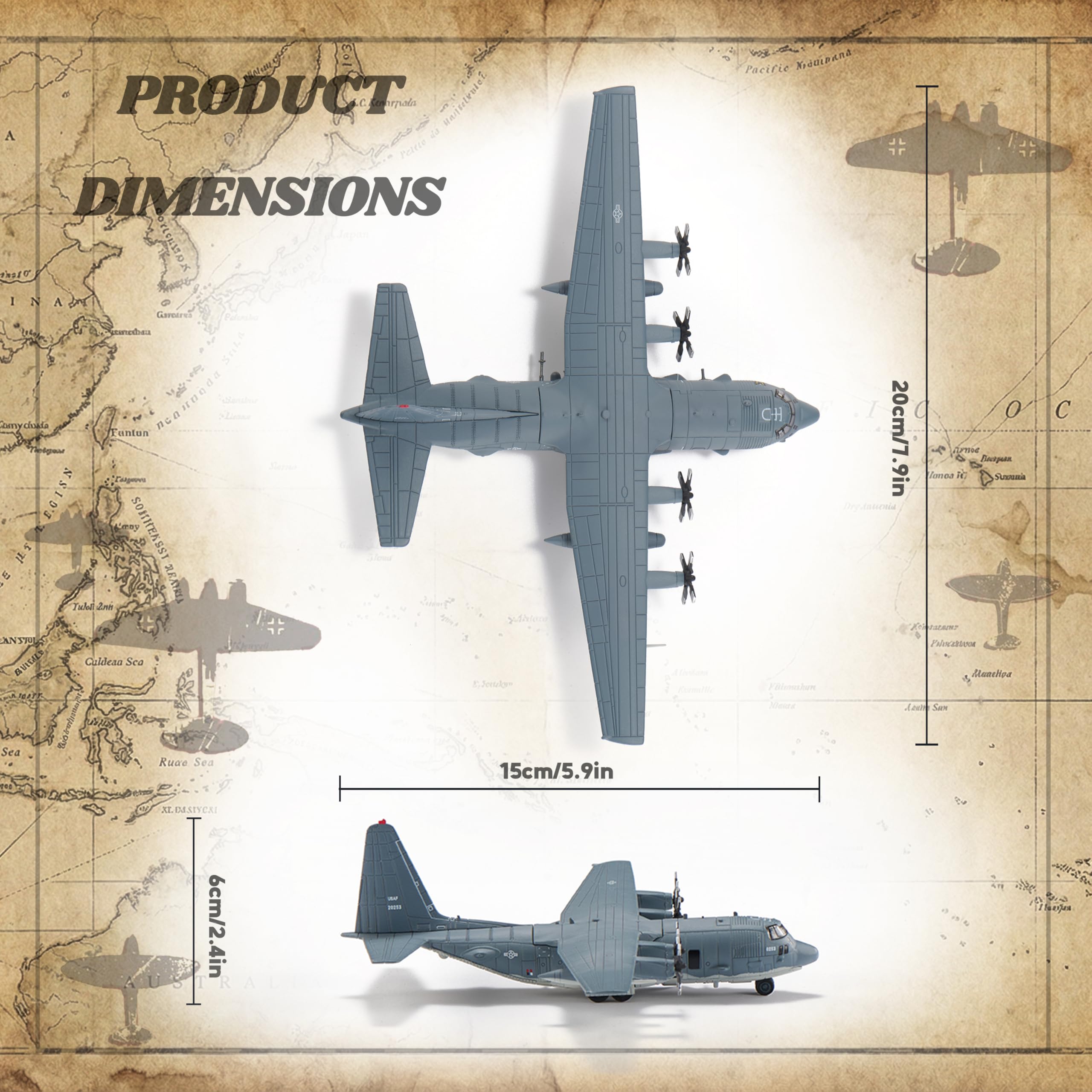 Amazon.com: Udnorbay AC-130U Gunship Die-cast Airplanes-1/200