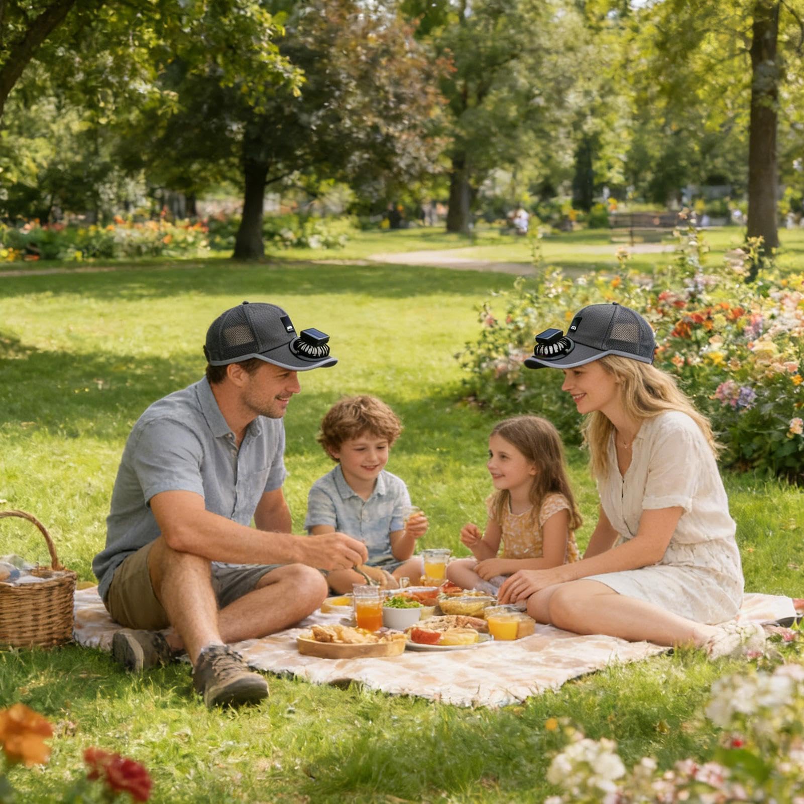 Genérico Sombrero con Ventilador Solar | Cargador USB Gorra de Viento de Ala Ancha,Sombrero Solar con Ventilador - para Actividades al Aire Libre, Playa, Campamento, Senderismo, Jardinería, Trabajo