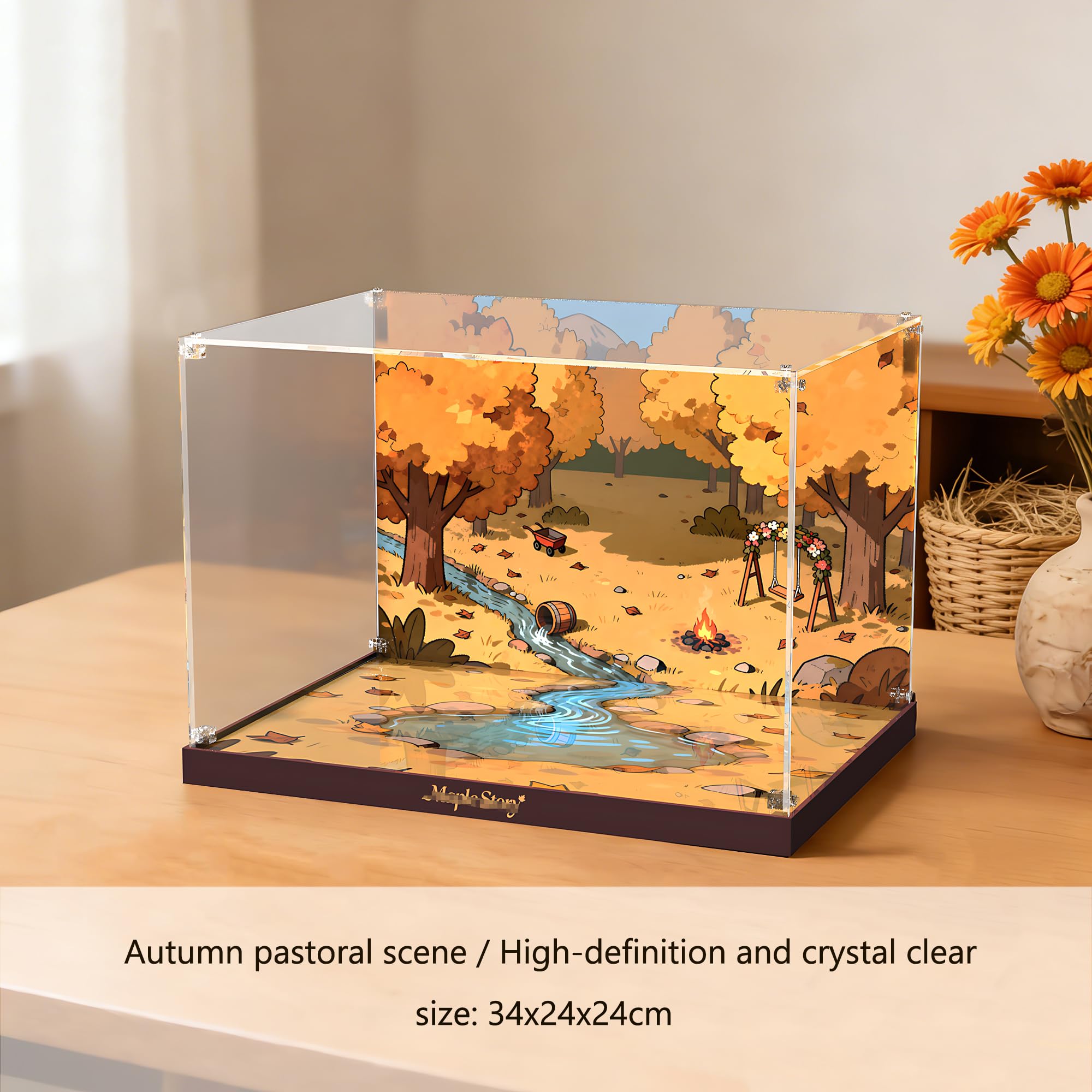 Transparente Acryl-Vitrine für Lego 11372 Herbstgarten-Häuschen, schützende, staubdichte Ausstellungsbox, Aufbewahrungsbox, ohne Modell.