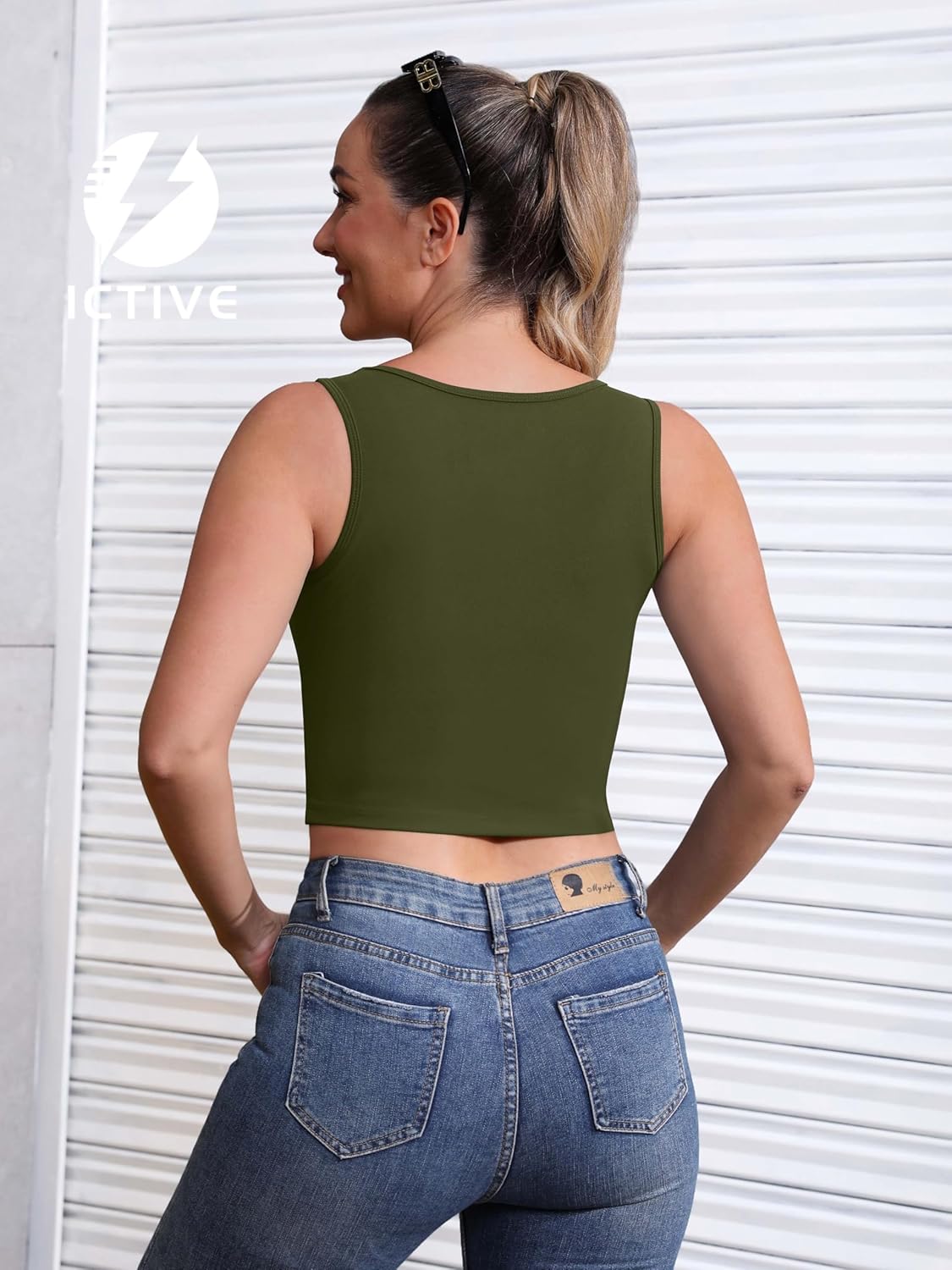 ICTIVE Women's Sleeveless Racerback Tank Top Crew Neck Slim Fit Workout Casual Basic Cami Shirts - Image 3