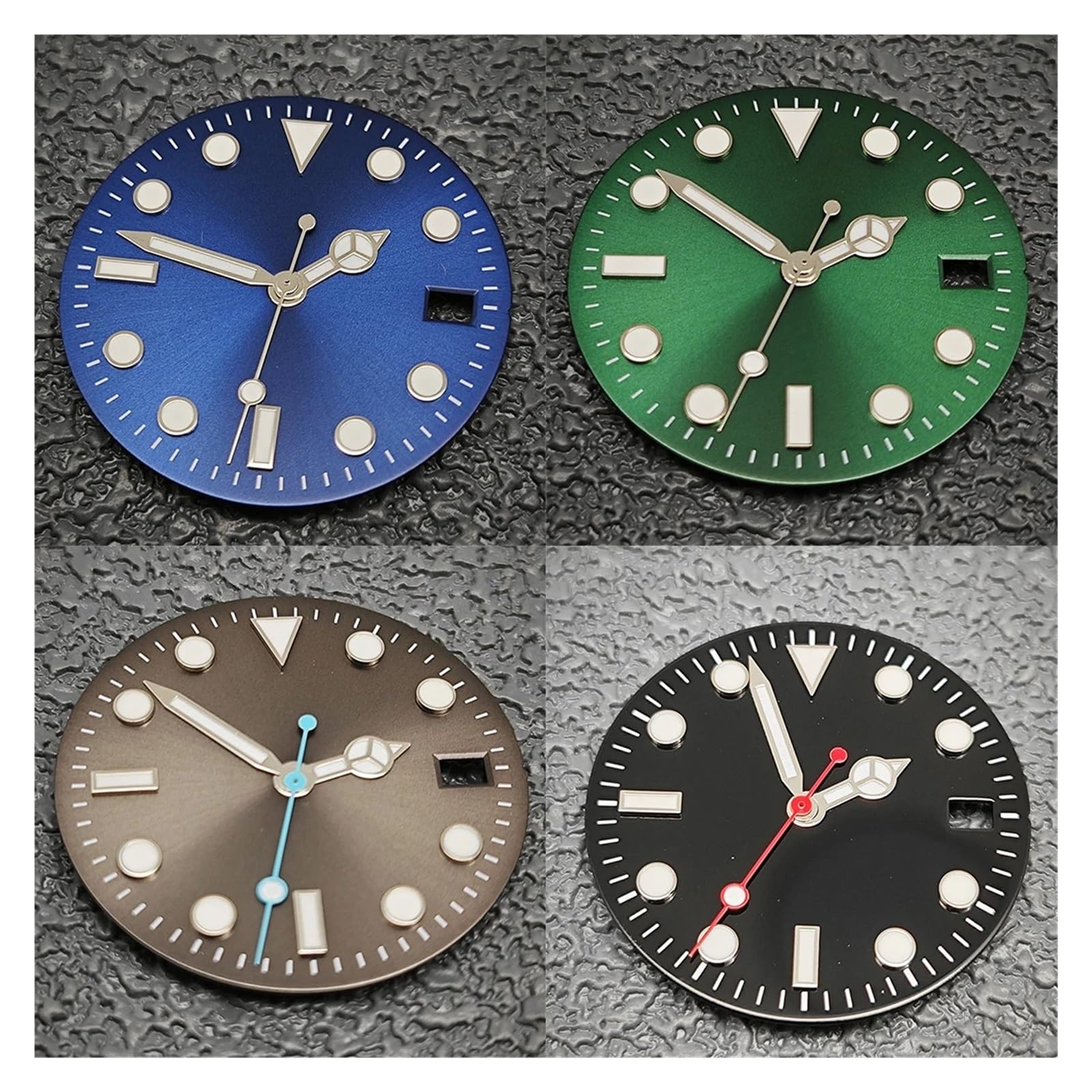Tarcza NH35 29mm do nurkowania Niebieskie świecące tarcze zegarka dla akcesoriów zegarków z mechanizmem Zestaw zielonej tarczy ze wskazówkami