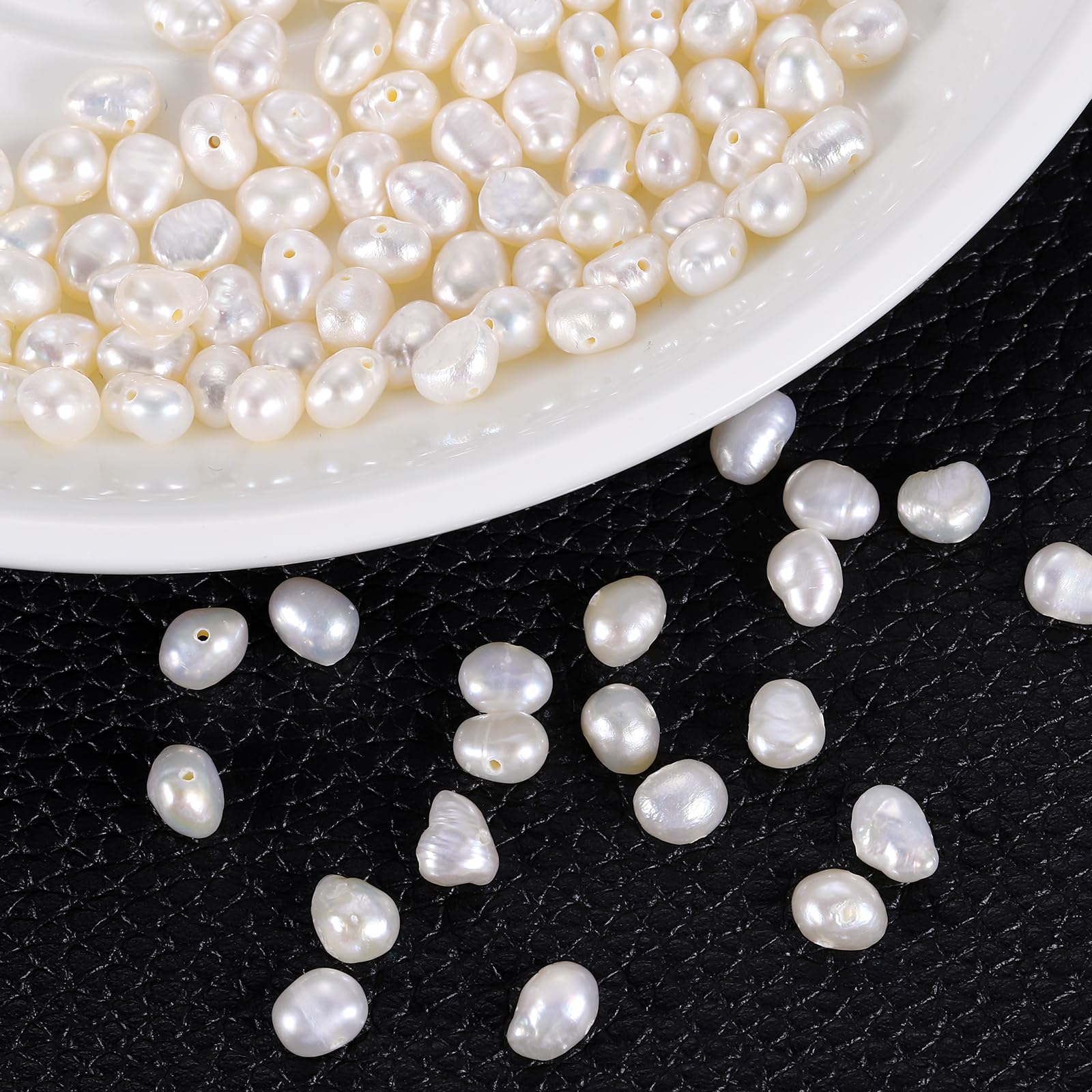 White Mm Round Fresh Water Pearl Bead At Rs 200/gram In Jaipur | ID: 26790779212 - Foto 3