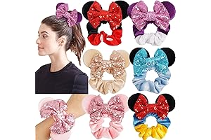 Exquisite Velvet Disney-Inspired Minnie Mouse Scrunchies for Unforgettable Surprises on Magical Vacations