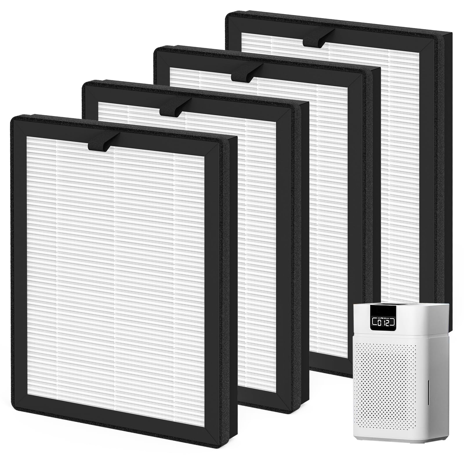 ClearAir-A5 - Paquete de 4 filtros de repuesto, compatibles con el purificador de aire VEWIOR ClearAir A5, filtro de filtro de aire H13 True HEPA