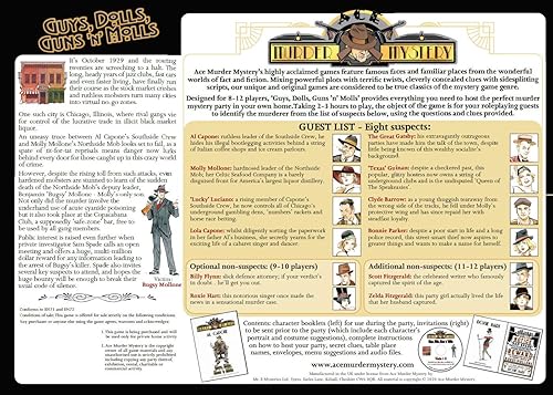 Miniatura 2 de Ace Mafia Murder Mystery Party Game A5 Box 8-10 Jugador