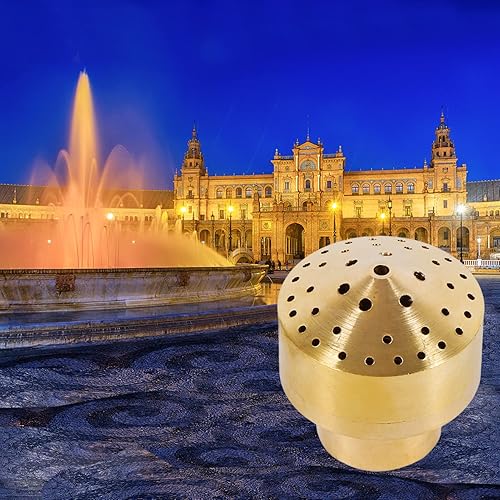 Miniatura 5 de Columna de latón de 12 pulgada, boquilla de fuente de agua, cabezales rociadores de fuegos artificiales de estanque para jardín al aire libre,