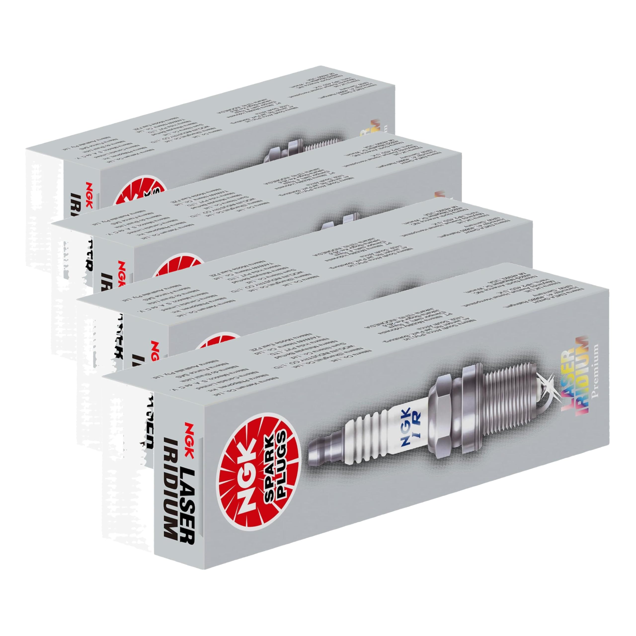 Bujía de encendido NGK ILZTR6A8G, 94769| Laser Iridium (Paquete de 4)