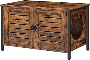 Cat Litter Box Enclosure, Discreet Furniture with Shutter Door