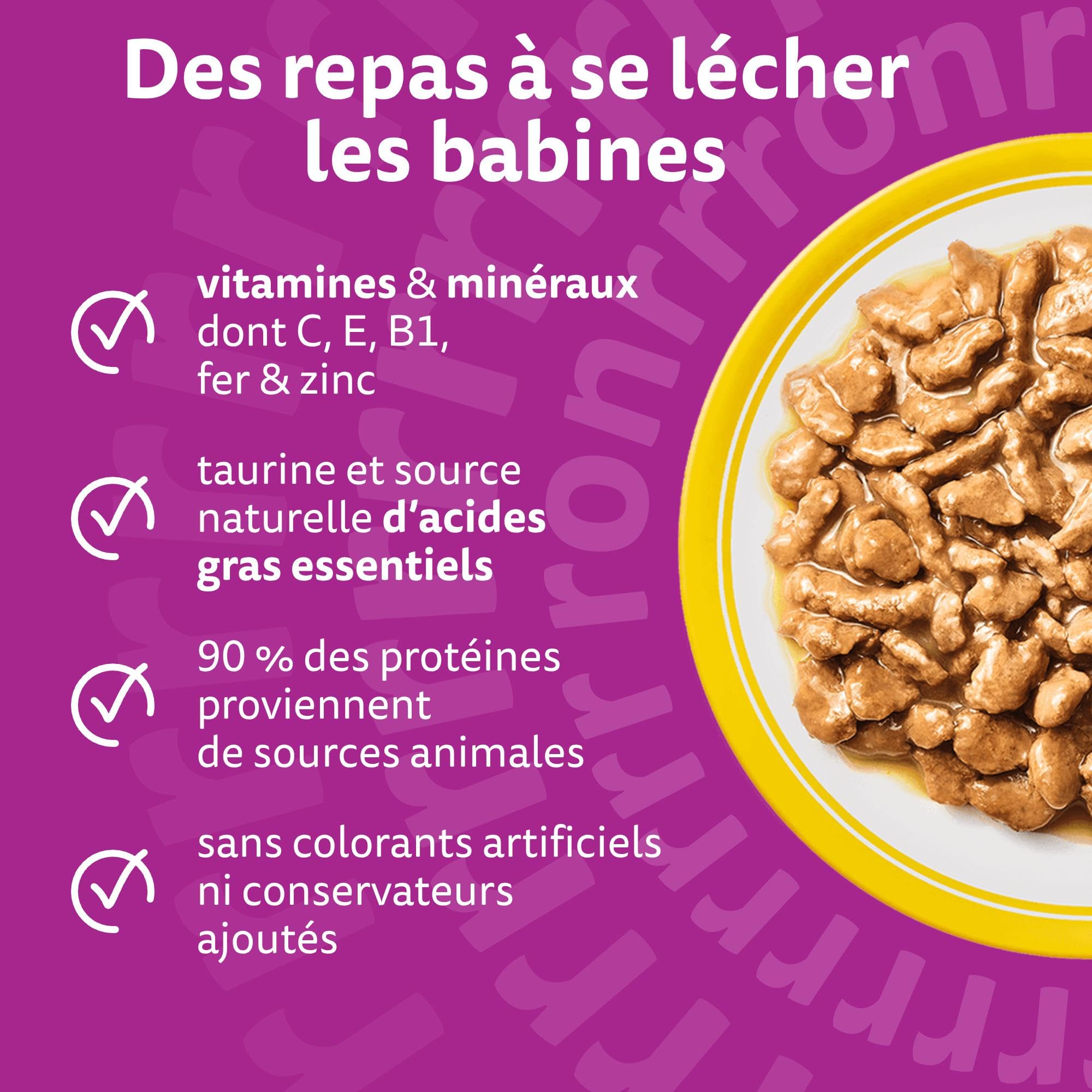 WHISKAS Aliment humide en sauce Chat senior 7+ 12x85g Festins à la Volaille (Lot de 4) 48 Sachets