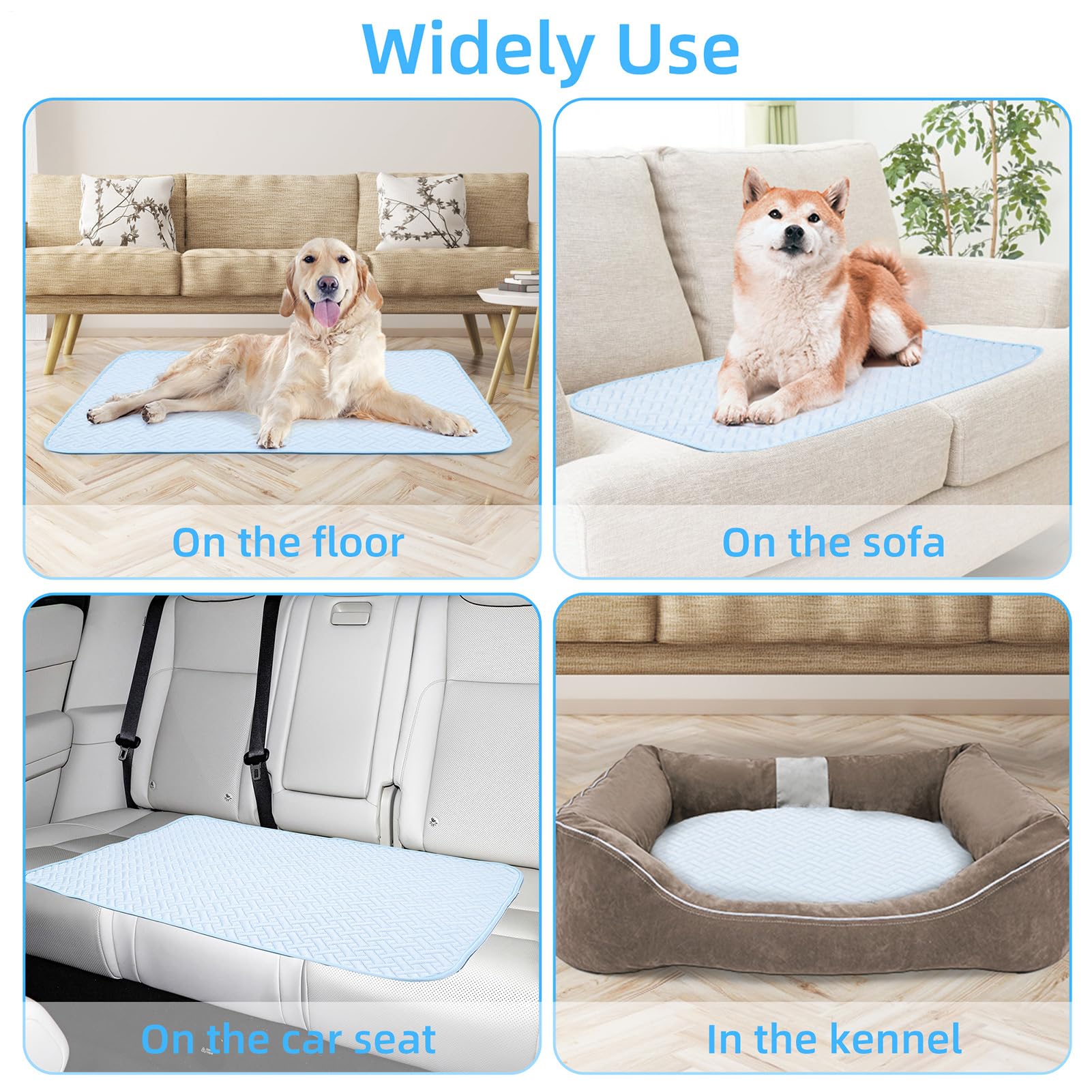 Alfombrilla de refrigeración para Perros | Alfombrilla refrescante para Perros para Camas y Lugares de Dormir, protección contra el Calor para Mascotas, cómoda Alfombrilla para Perros para