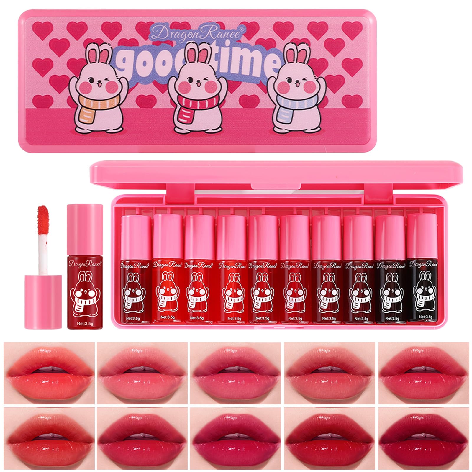 Amazon.com: 10 Colors Lip Tint Stain,Korean Mini Liquid