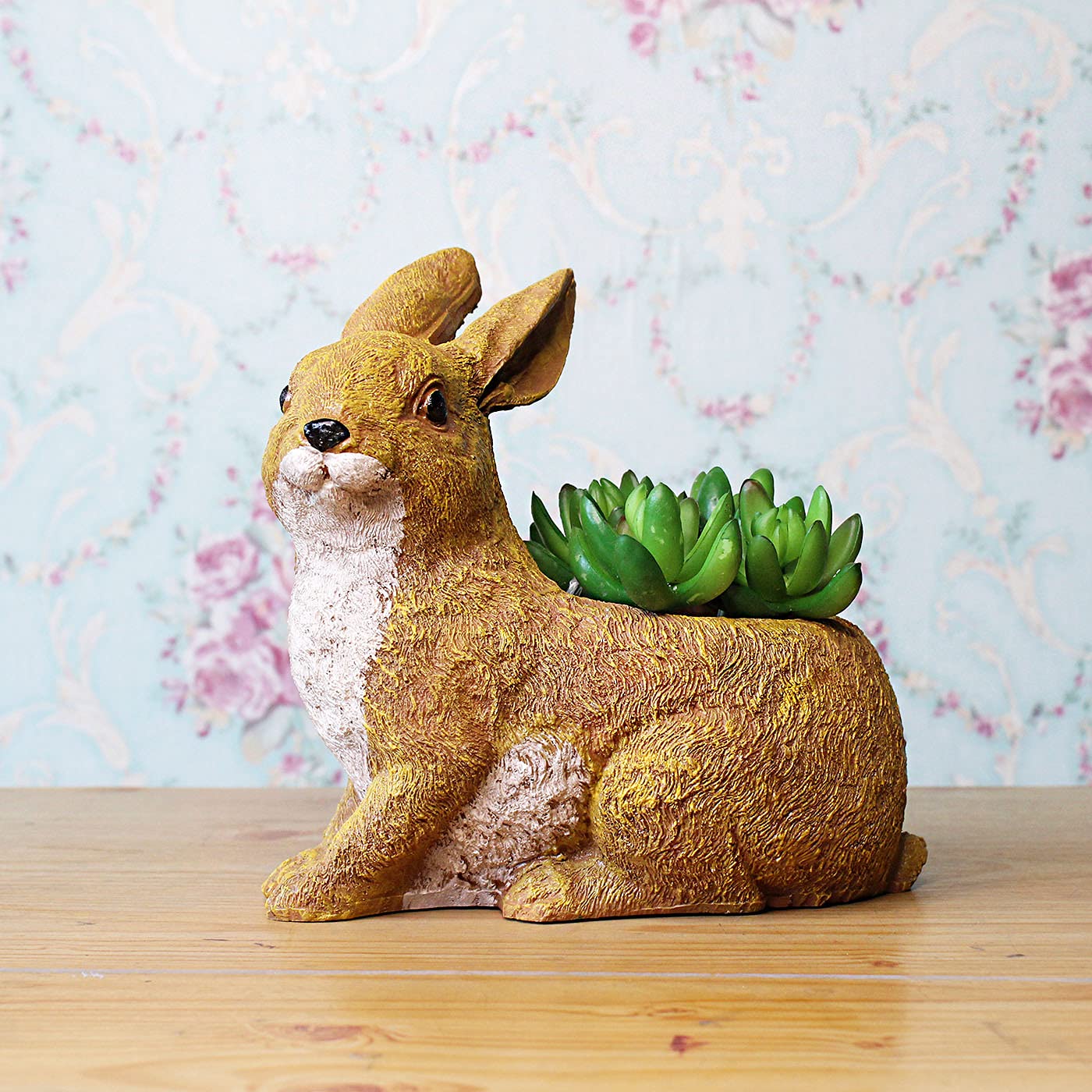 Wonderland Resin Rabbit Animal Statue| Garden Planter Pots and Planters ...