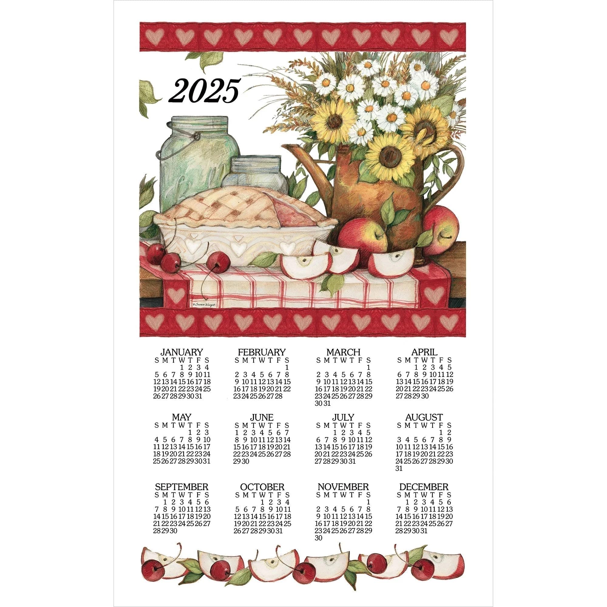 Kay DeeDesigns Apple Pie 2025 Calendar Towel