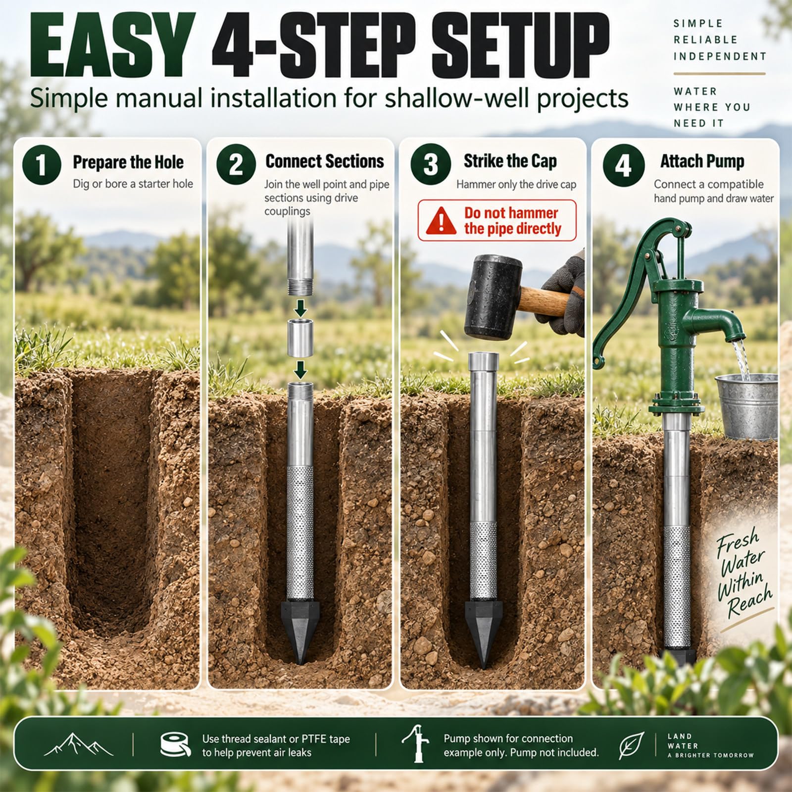 Kit para Pozo de Agua 6m