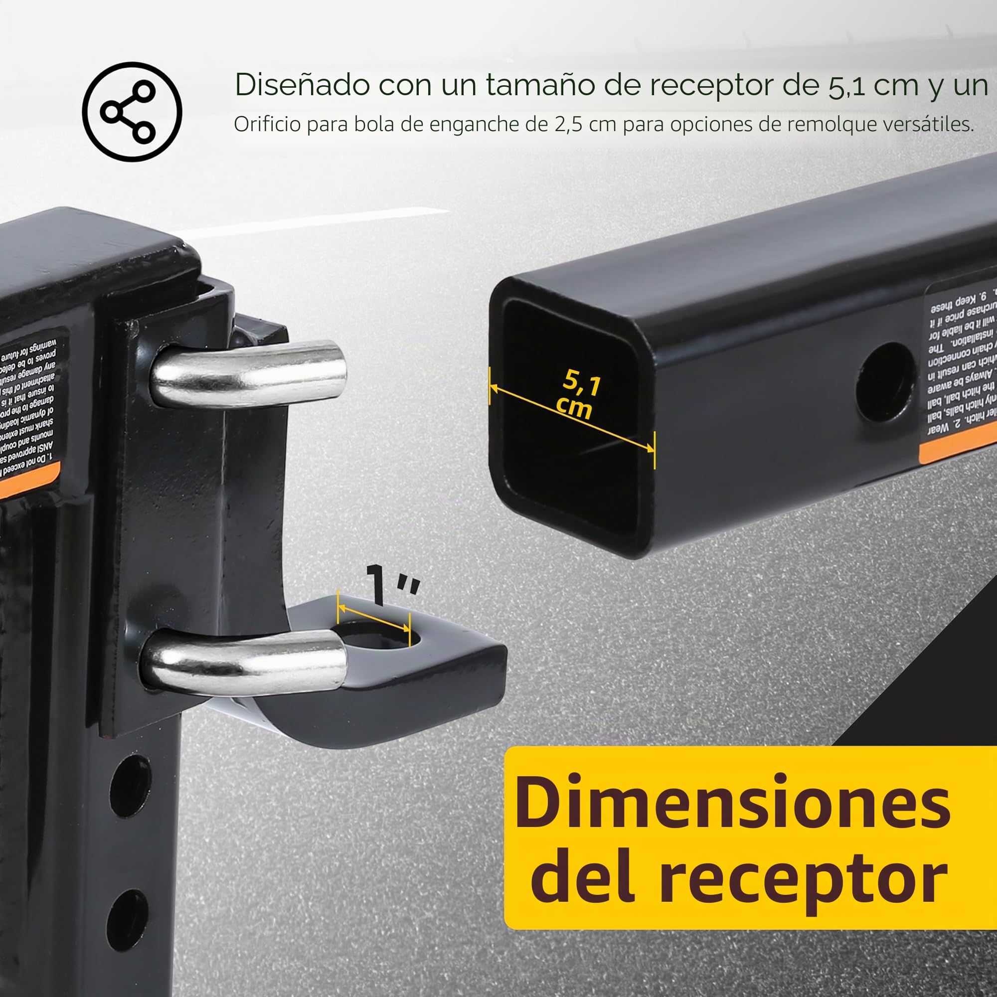 MAXXHAUL 70067 - Enganche de Remolque - Enganche de Remolque Ajustable de 8 Posiciones - 5000 Libras de Capacidad GTW, Color Negro