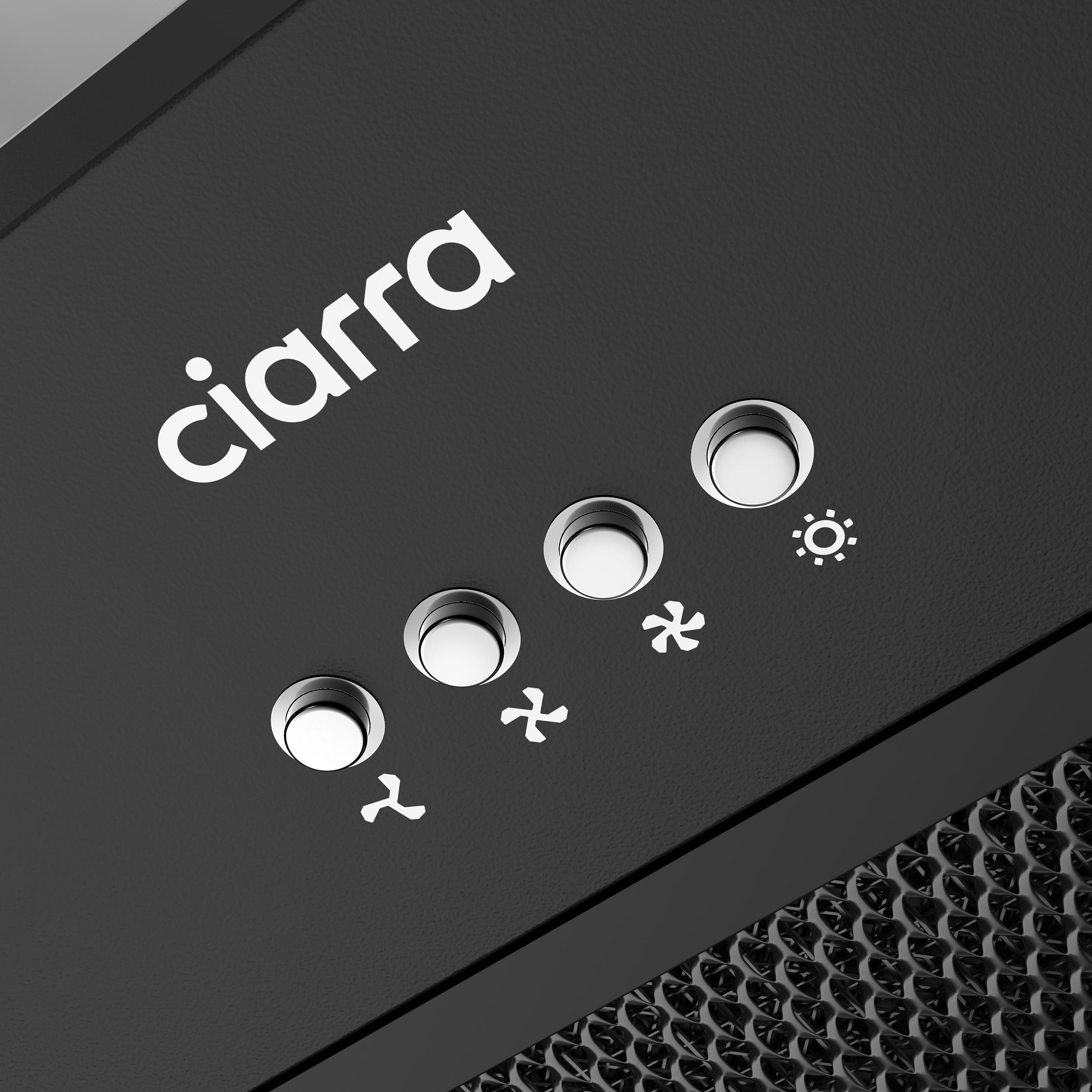 Ciarra CBCB6926A Hotte Aspirante Encastrable 60 cm Classe A+++ 650 m³/h Noir Filtre à Charbon