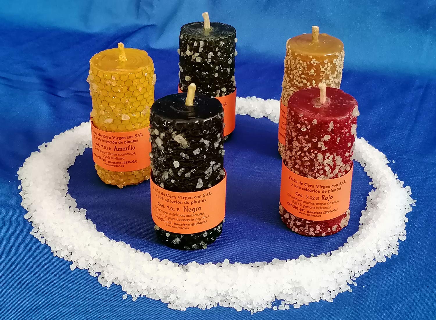 HotStar 2 Pezzi, Candele In Pura Cera D'Api 100% Naturali, Durata 20-30 Ore Cada - Foto 12