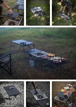 camping moon Cover Plate for Flat Burner IGT Top Plate Bridge Table Lid Stainless Steel Black CK-25BK