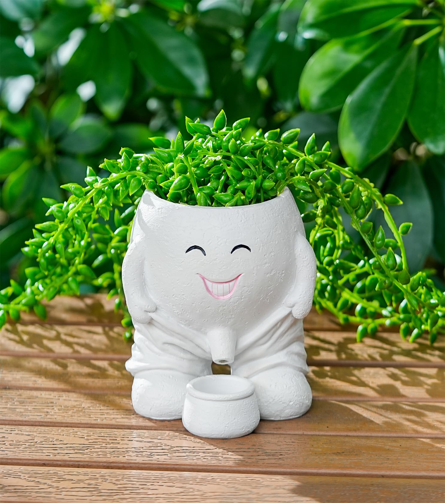 Amazon.com: RZOIKZOI Quirky Cute Planter with Smiley Face,Pee