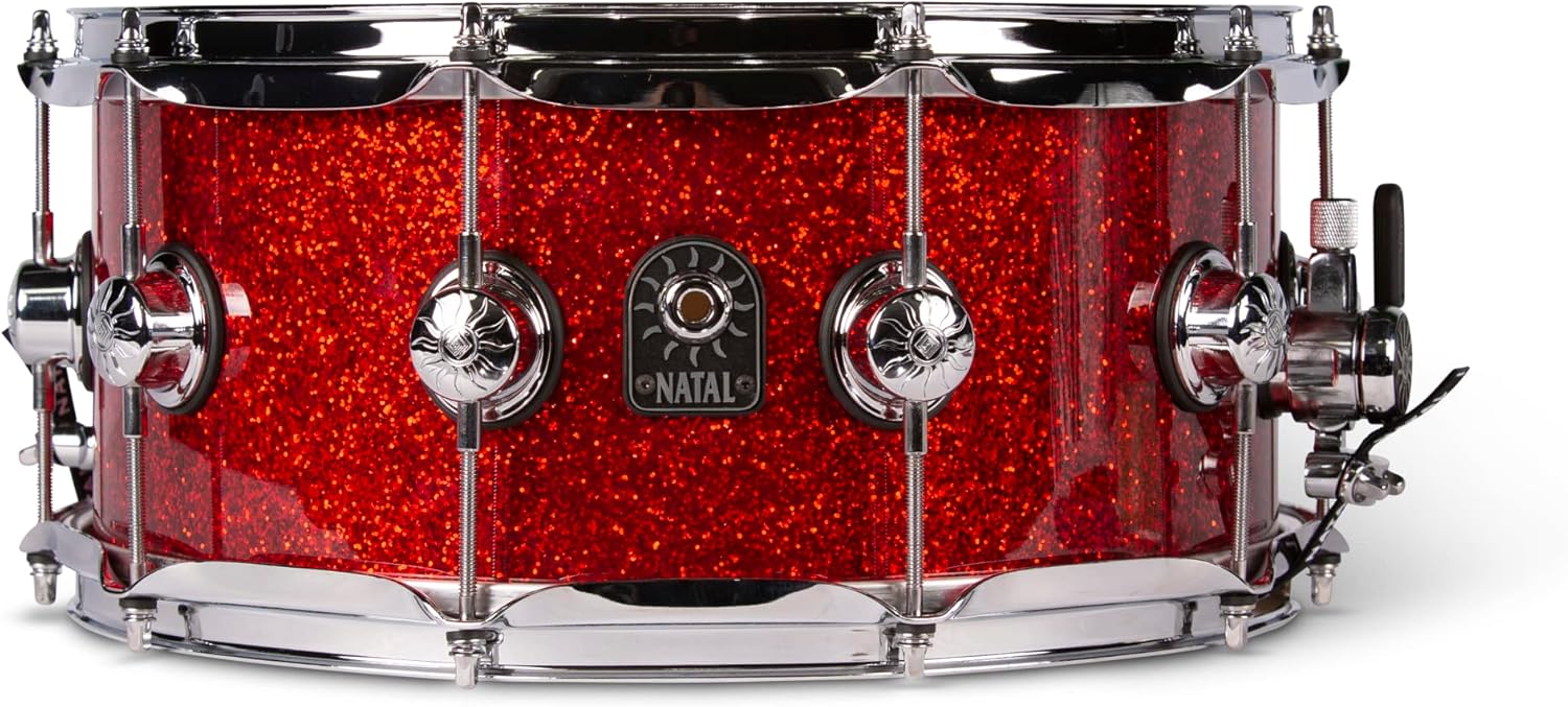 Natal S-MA-S465-MSF Maple Originals Series 14 Inch x 6.5 Inch Snare Drum l 7-Ply Maple Shell l Tru-Tone Tension Rods l Tri-Throw Snare Mechanism l Triple Flange Hoops l Midnight Sparkle Fade Finish