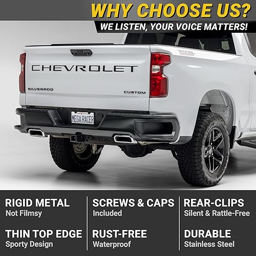 Miniatura 4 de Mega Racer Marco de matrícula de metal negro  2 agujeros delgados delanteros o traseros de aluminio negro con tornillos de acero inoxidable y tapas