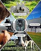 Vista 5 de Cámara de vigilancia KJK Trail 36MP 2.7K, Mini Cámara de caza con visión nocturna, tiempo de disparo de 0.1s, detección de movimiento activada