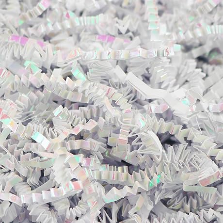 MagicWater Supply Premium Diamond White Crinkle Cut Filler Paper Shred