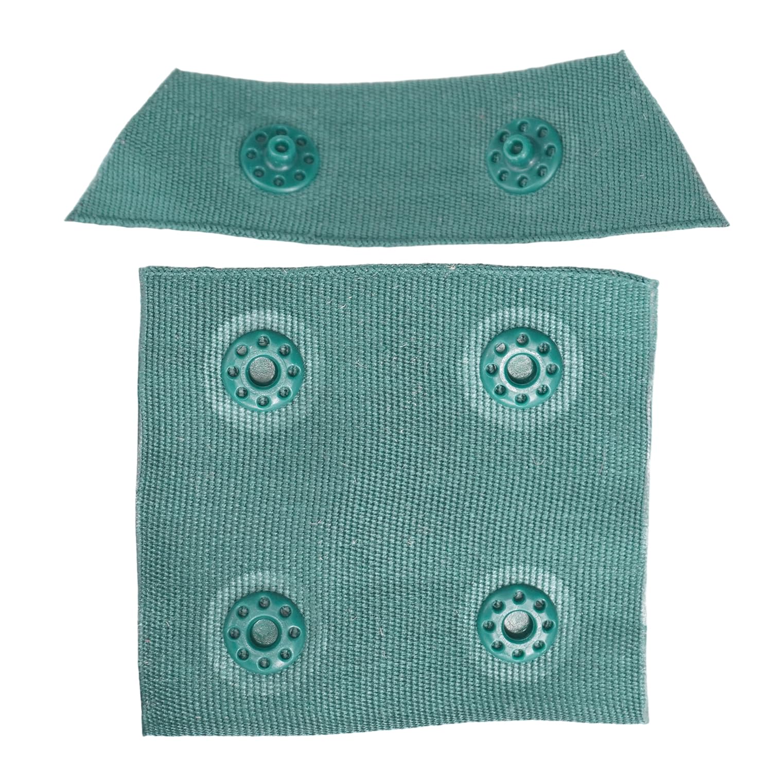 Trimming Shop Green Snap Popper Tape cut Fastener Ribbon with Snap Stud Press Fastening Sewing Duvet Tape for Baby Jumpsuits, Toddles Clothes, Sewing Small Garments, 100 pcs