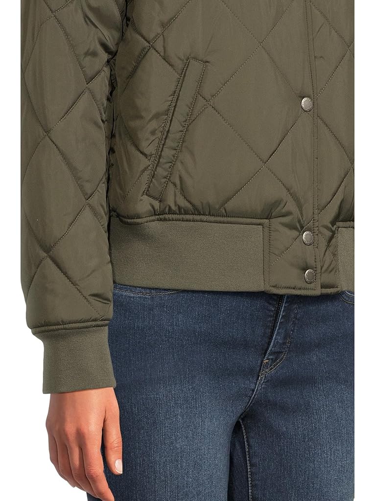 Green Levi's® Diamond Quilted Sherpa Lined Bomber