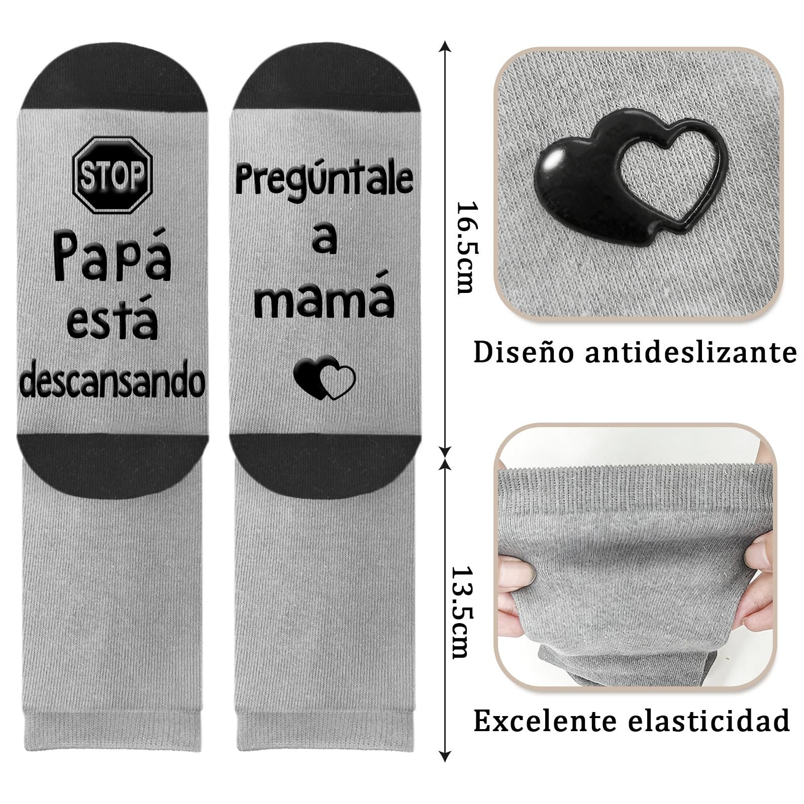 Regalos Día del Padre, Calcetines Divertidos Hombre, Algodón Antideslizantes, Regalo Papá Original, Cumpleaños 40 50 60 70 80 Años, San Valentín, Amigo Invisible — view 4