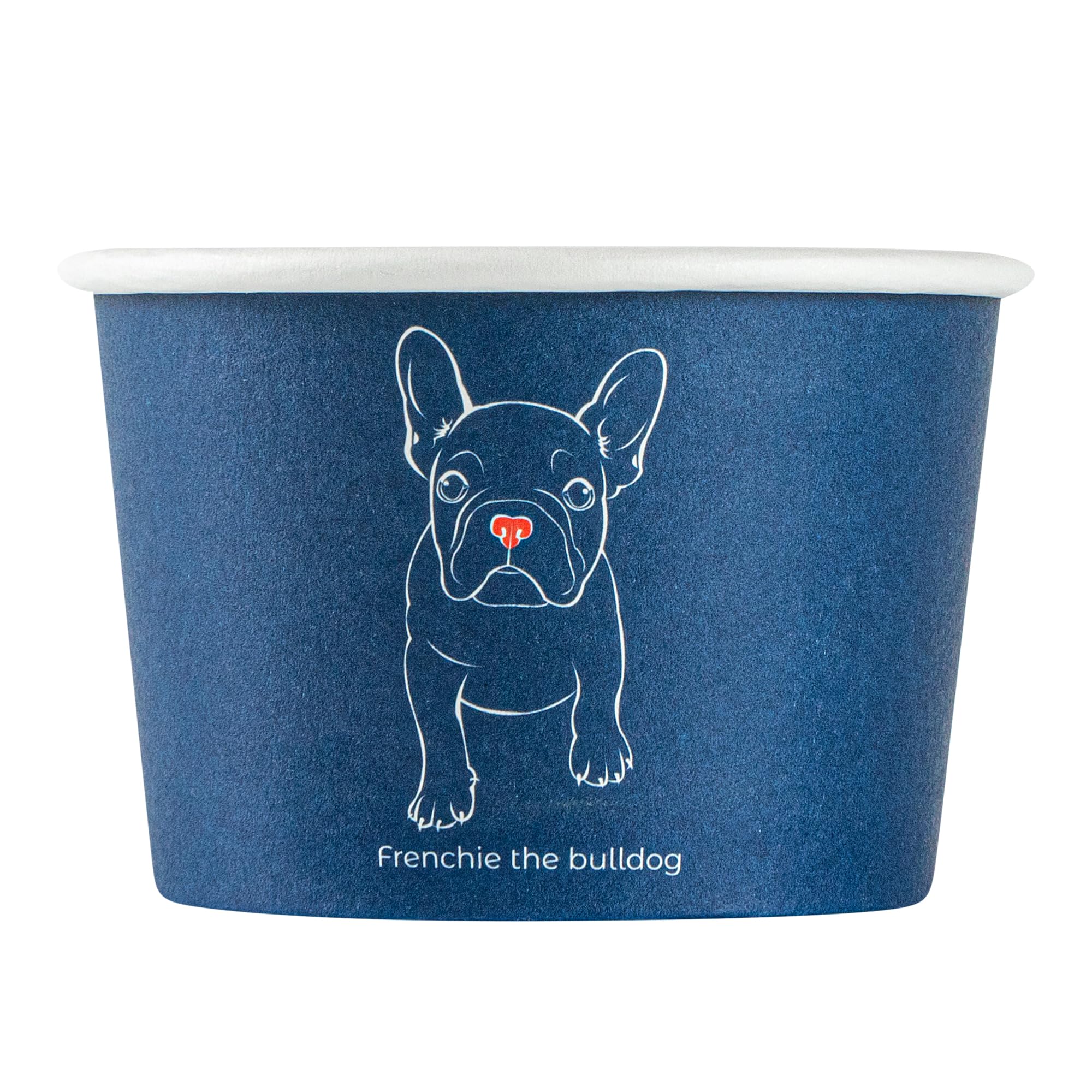 Restaurantware Coppetta - Vasos de postre de 4 onzas, 50 vasos desechables para helado, tapas se venden por separado, cuencos de papel francés para yogur congelado, para alimentos fríos y calientes