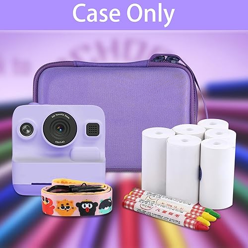 Miniatura 6 de Aenllosi Funda rígida para cámara DylantoMeetryeAnchioo Kids de impresión instantánea, bolsa de cámara para cámara de video infantil y 6 piezas de
