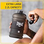 Everlast FIT Champion 2.2L Water Bottle - Leak-Proof, BPA-Free, Large Capacity for Workouts, Hiking, Camping, Easy to Clean, Sturdy Handle, Stainless Steel Cap, Ideal for Daily Hydration