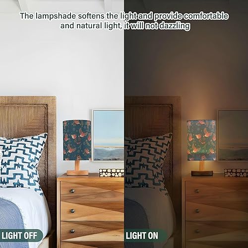 Miniatura 5 de FRODOTGV Bedside Lamp Led Light Lamp Elegant Winter Mood Bullfinches Table Lamps for Boys Patio